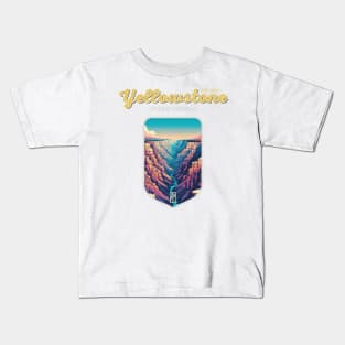 USA - NATIONAL PARK - YELLOWSTONE Grand Canyon of the Yellowstone - 4 Kids T-Shirt